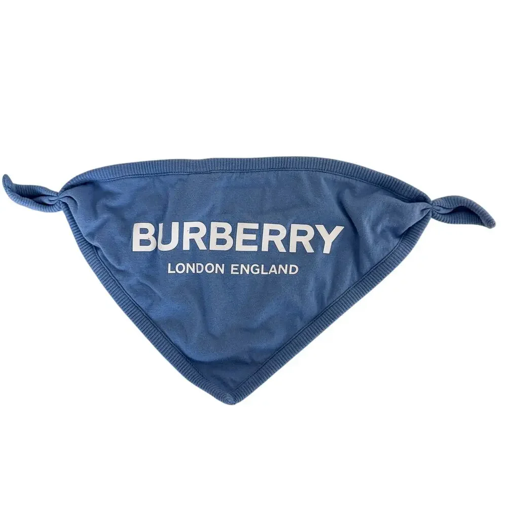 Burberry Baby Infant Bib Blue Cotton - One Size